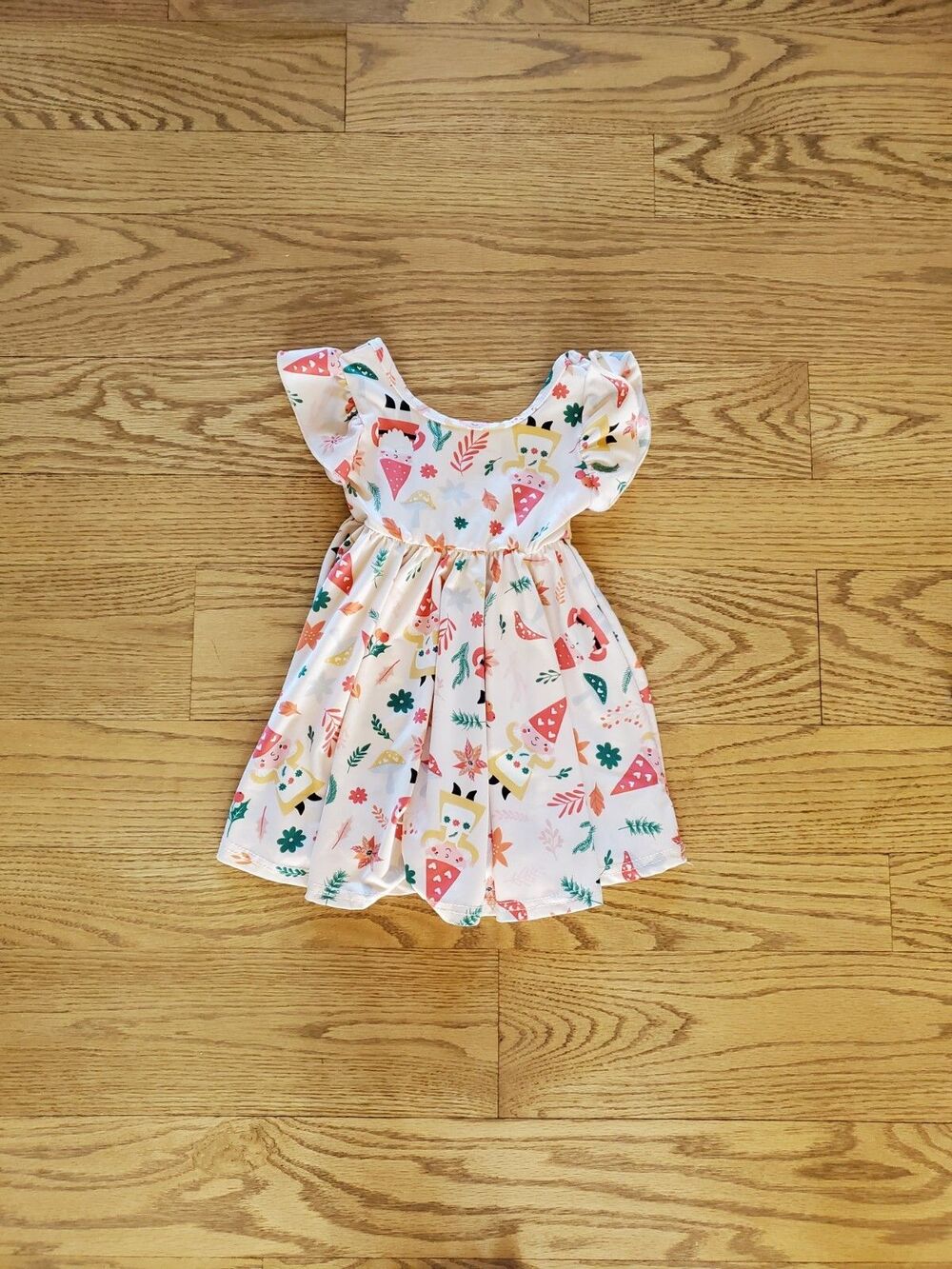 Dot Dot Smile 12-24M Christmas Santa and Elf Ruffle Sleeve Dress EUC
